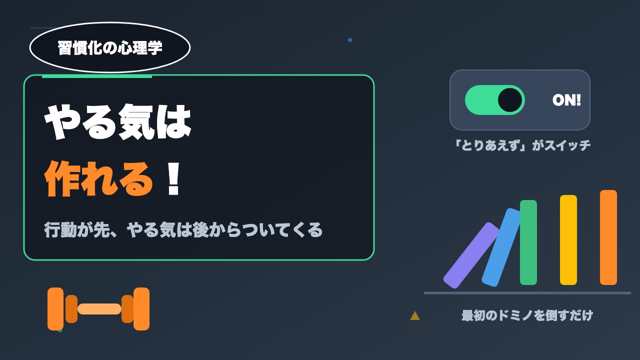 やる気は作れる！習慣で毎日を楽にする方法