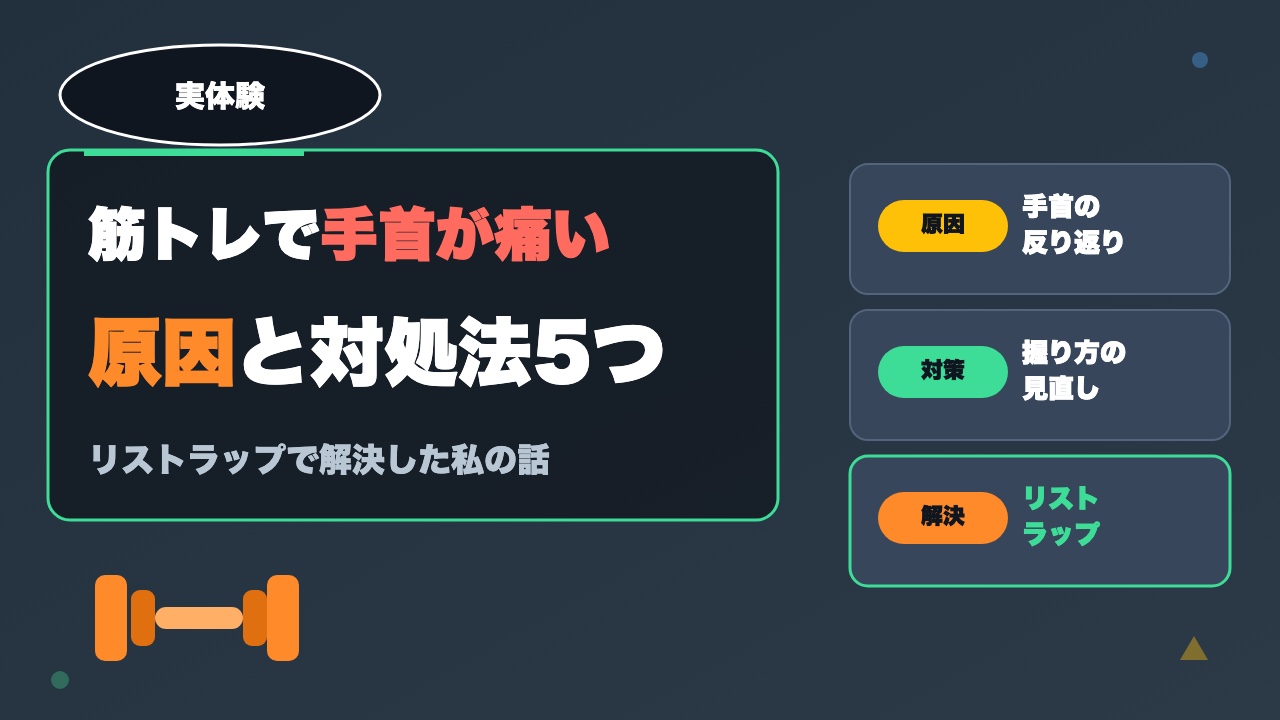 筋トレで手首が痛い時の対処法5つ｜リストラップで解決した私の実体験